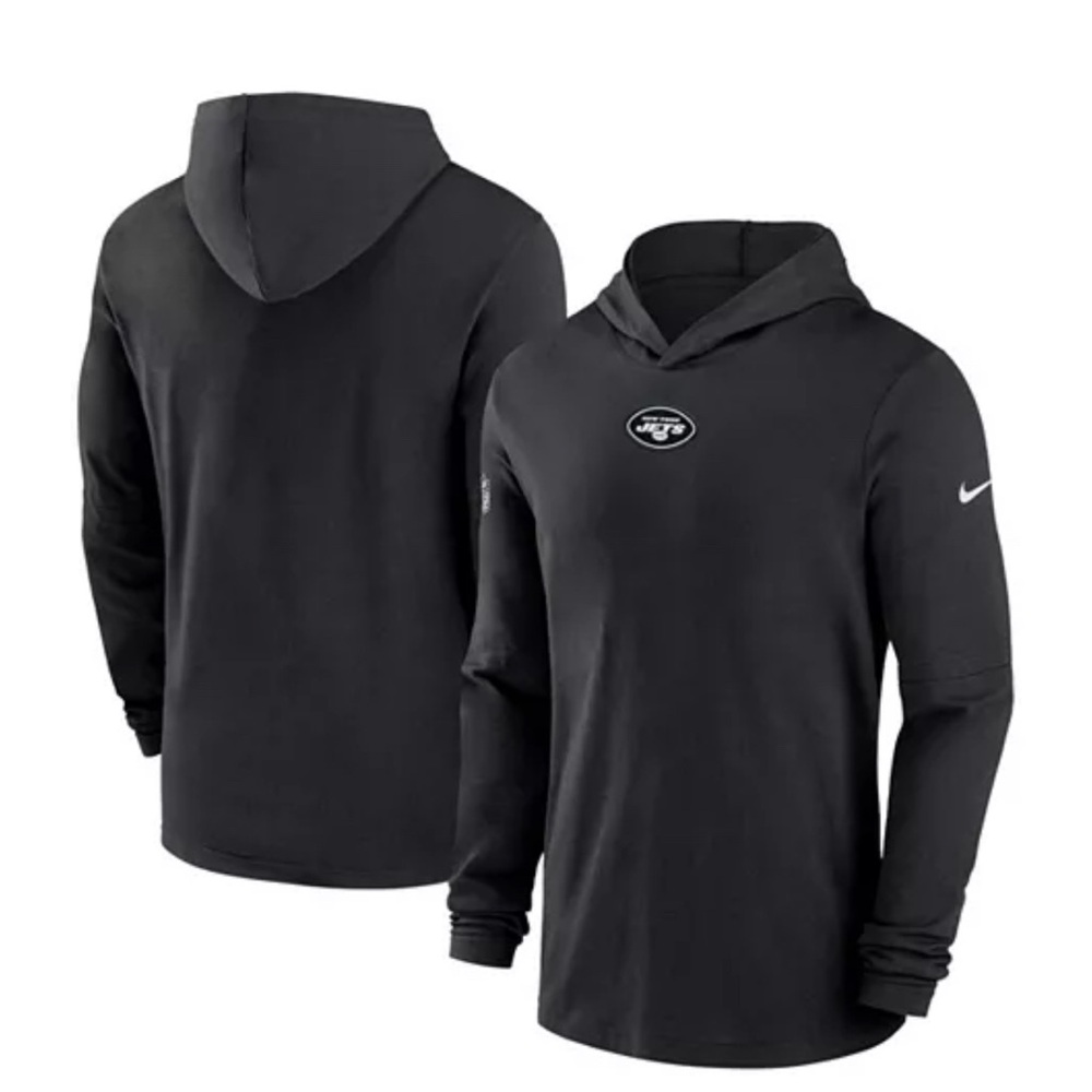 Nike Black New York Jets Men’s DRI-FIT Long Sleeve Hoodie, Size: Large